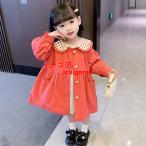 トレンチコートキッズ子供服女の子ロ...