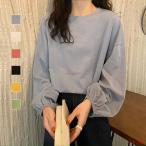 爆買Tシャツ ゆるTシャツ カットソー ドロップショルダー 無地 長袖 レディース トップス