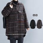 ネルシャツ秋冬レディース長袖トップ...