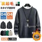 セーター クールネック 裏起毛 ハイネック 厚手 ニット メンズ 長袖 暖かい 防寒 ニットソー 冬 秋冬服 冬物 長袖セーター オシャレ 大人