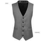 ベスト コットン メンズ チョッキ フォーマル 男前 結婚式 二次会 パーティー スーツ 生地 アウター ジレ