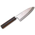 煌 青一鋼 鏡面仕上 黒呂柄 出刃包丁150mm【名入れ・送料無料】