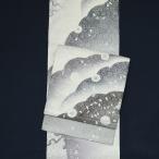 ob31637 リサイクル袋帯 七宝模様の膨れ織 雪輪 桜花弁 リバーシブル