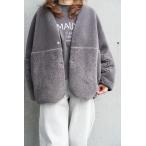 PASSIONE パシオーネ リバーシブル ノーカラーボアジャケット レディースジャケット ボアジャケット 54611