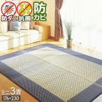 い草 ラグ ミニ 3畳 176×230cm マット い草ラグ い草カーペット ござ 防ダニ ラグマット 抗菌 防カビ 夏 クール 長方形 涼感 暑さ対策 健康 三畳 / ビスタ /