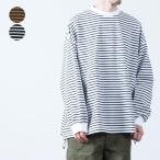 is-ness (イズネス) BALLOON STRIPES LONG SLEEVE T SHIRT / バルーンストライプロングスリーブTシャツ