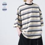 【10% OFF】is-ness (イズネス) BALLOON BORDER T-SHIRT / バルーンボーダーTシャツ