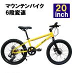 マウンテンバイク 子供用自転車 20インチ クロスバイク ジュニアバイク キッズバイク シマノ6段変速 cms-bb20y