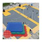 ジョイントマット 屋外バスケットボールコート用モジュラージョイントフロアマット、耐候性大型プラスチックスプライシングフロアエクササイズフロアマット