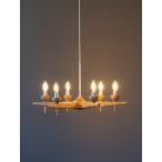 ショッピングシャンデリア (ポイント10倍) スロイド ウッドシャンデリア 6灯 HS3467 照明 ライト おしゃれ かわいい レトロ アンティーク 北欧 木製