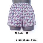 Yahoo! Yahoo!ショッピング(ヤフー ショッピング)トランクス メンズ 下着 Leトランクス 日本製 送料無料 勾玉柄 黒色 （M L LL） ゴム取り替え可能 綿100％ 前開き