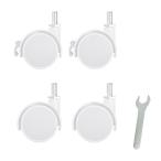 DEWEL литейщик M6 винтового типа литейщик стопор имеется 50 диаметр 360 раз вращение тихий звук замена литейщик винт включая тип 4 шт. комплект белый 