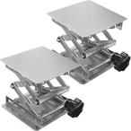 ２個セット実験用器具 ラボジャッキ ステンレス ミニ昇降台 小型 昇降作業台 実験器具等の高さ調整 研究 学