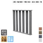 ウッドデッキフェンス 人工木製 縦柵 ハイタイプ 延長1枚 ブラック 高さ80cm アイウッド 人工木 樹脂製 色あせない 腐らない シロアリ防止