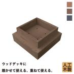 ウッドデッキ土台 人工木製 4本脚用 ダークブラウン■ 4hdb ウッドデッキ diy 人工木 置くだけ