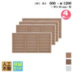 ショッピングラティス ルーバーラティス 人工木製 H60×W120cm [4枚セット] ナチュラル 目隠しフェンス アイウッドルーバーラティス 腐らない 虫に食われない人工木 視線カット R6012N