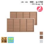ルーバーラティス 人工木製 H90×W176cm [2枚セット ] ナチュラル 目隠しフェンス アイウッドルーバーラティス 腐らない 虫に食われない R9176N