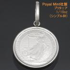 ショッピングプラチナ コイントップ PT999 ペンダントヘッド 1/10oz ブリタニア (お守り) ネックレストップ 純プラチナ Royal Mint社製 レディース メンズ 【在庫限り】