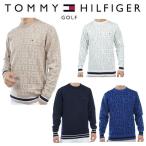トミーヒルフィガー ゴルフ メンズ トーナルロゴ クルーネックセーター TOMMY HILFIGER GOLF THMA379 2023年秋冬モデル