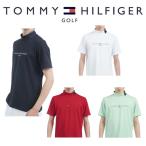 トミーヒルフィガー ゴルフ メンズ ロゴジャガード 半袖モックネックシャツ TOMMY HILFIGER THMA531 2025年春夏モデル