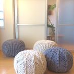 ニットプフS ナチュラル  クッション オットマン　プフ　モロッコ