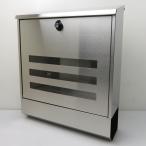 郵便ポスト郵便受けおしゃれかわいい人気北欧大型メールボックス 壁掛けステンレス シルバーステンレス色ポストpm141n