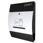 【特別セール】6月30日まで 郵便ポスト郵便受けおしゃれかわいい人気北欧大型メールボックス 壁掛け鍵付きマグネット付きホワイト白色猫柄ポストpm197