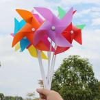花風車 風車玩具 DIYキット 自己組み立て 風車葉／中空ロッド／コネクター 手芸 贈り物 4カラー 全100枚セット ガーデン装飾子供屋外おもち