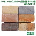 レンガ アンティークレンガ ハーモニーミックスカラー 並型5個・半マス2個 送料込みセット(北海道は300円UP) 花壇 ガーデニング レンガ 庭 おしゃれ 煉瓦