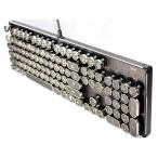 タイプライター風キーボード 有線 HKW メカニカルキーボード 青軸 104キー USB有線 日本語 配列 アンティーク風　