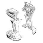 マキタ makita 18V 充電式 インパクト ドライバ TD172DRGX 用 ハウジングセット品 青 183S40-8 部品 ボディー カバー 建築 建設 大工