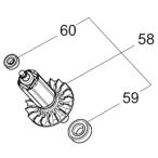 マキタ makita 18V 充電式草刈機 MUR189DZ 用 ロータアッセンブリ 59,60 ツキ 510398-2　部品 修理 草刈り機 草刈機 パーツ 園芸 庭 造園