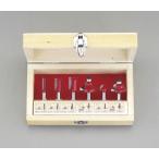 ショッピングESCO ESCO RELIEF ルータービットセット ６本組 EA828A-6 トリマ ルーター ビット ストレートビット ボーズ面取り U溝 ヒョータン面取り