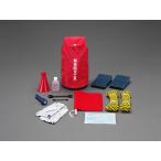 ESCO 緊急 防災 工具 (液化石油ガス用) EA999LB 赤旗 メガホン 懐中電灯 ナイロンロープ 車輪止め etc 安全第一 防災 災害 防止対策