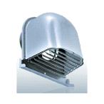 ショッピング200MS 西邦工業【CFXD200MS】ガラリ型・下部開閉タイプ・ワイド水切り付・防火ダンパー付外壁用ステンレス製換気口・深型フード〔HF〕