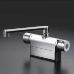 KVK 水栓金具【MTB200DP1T】デッキ形サーモスタット式混合栓 取付ピッチ100mm 190mmパイプ付 一般地用 (旧品番 KM771T)〔HB〕