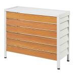 ●u.サンカ/SANKA 【ASC-LRWH】アルミ室外機カバー ルーバー標準 ホワイト 組立式