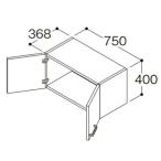 ショッピングANA ####TOTO 洗面化粧台【LWPB075ANA2】ウォールキャビネット Vシリーズ 扉カラー：ミドルクラス 間口750mm〔JB〕