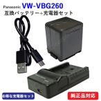 充電器セット パナソニック(Panasonic) VW-VBG260-K 互換バッテリー + 充電器(USBタイプ) (定形外郵便発送)