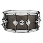 dw DRVD6514SVCBK [Collector's Satin Black over Brass Snare 14''x6.5'']