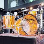 Ludwig USED б/у Amber Vistalite 3pc Drum Kit [22BD.16FT.12TT/ волокно с футляром .]