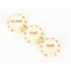 Fender USA Stratocaster Knobs Aged White (Volume， Tone， Tone) (0991369000)
