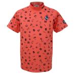 40％OFF 春夏 シナコバ 総柄pt 高機能 軽量ハイネック半袖Ｔシャツ (オレンジ) (M)(L)(LL) TS*0124150540580
