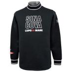30%OFF 2024秋冬 シナコバ 襟にロゴ 長袖モックネックＴシャツ (紺) (M)(L)(LL) TS*0124250020290
