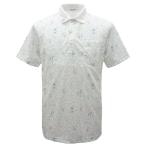 30%OFF 2025春夏新作 ミラショーン×ムーミン総柄 吸汗速乾 半袖ポロシャツ (白) (M)(L)(LL) PS*04733517410301