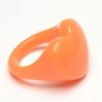 Yahoo! Yahoo!ショッピング(ヤフー ショッピング)オレンジ ハート アクリル リング レディース メンズ 指輪 ペア アクセサリー b-re341