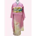 振袖 訳有 試着品 正絹 ピンク 身長178cmまで裄69.5 即納 323 送料無料