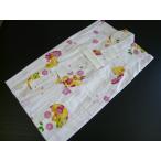 ショッピング子供 浴衣 女の子 浴衣 子供浴衣 110cm 白地 花柄 黄色 052 ggp