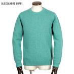 アレッサンドロルッピ Alessandro Luppi ／ 25-26AW OLIMPIASシェットランドウールミドルゲージクルーネックニット「201」（TIFFANY BLUE／ティファニー