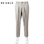 【SALE】ビーエイブル BE ABLE / 25SS ウールストレッチトロピカル1プリーツドローコードパンツ「DOMINIQUE」(MASTICE/グレージュ)